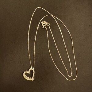 Kay Jewelers Diamond Heart Necklace 1/5 ct tw Round-cut 10K White Gold